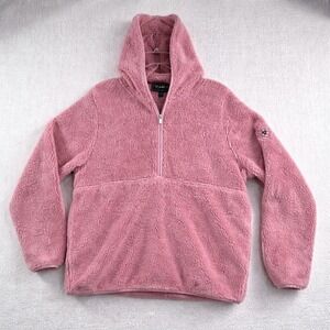 Ariat Women's‎ Sherpa Fleece Hoodie Pullover Pink Large AriatTEK Berber